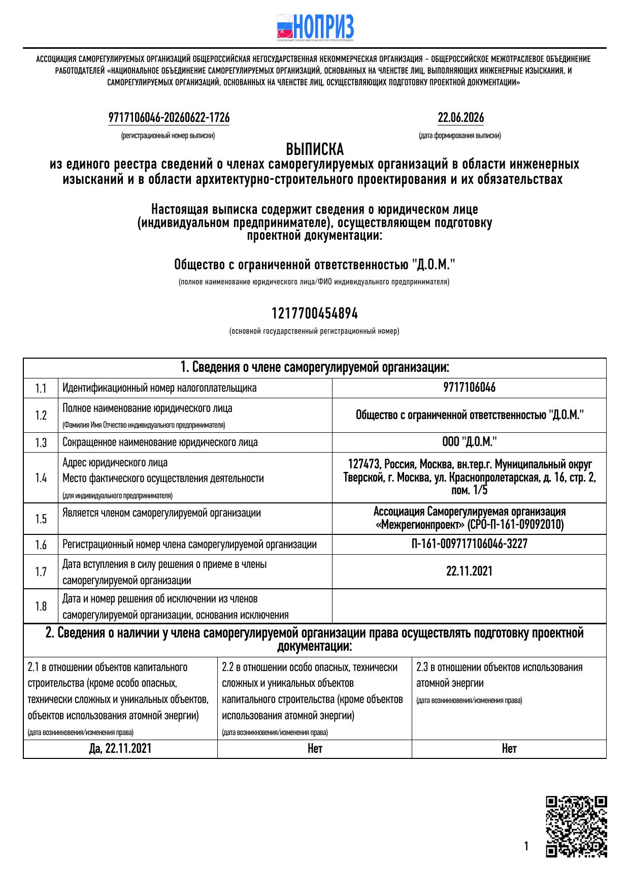 СРО «Межрегионпроект» — НОПРИЗ